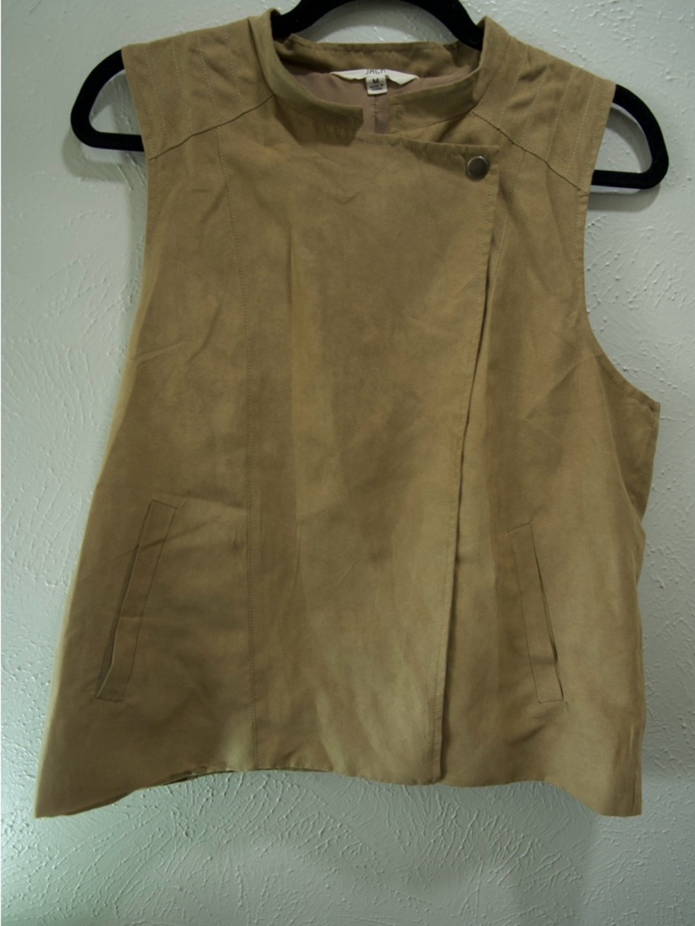 Jack by BB Dakota Sleeveless Suede Vest - Tan